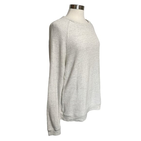 Norse Projects Mens LARGE Ketel Textured Cotton Blend Light Gray Crew Pullover - Picture 2 of 9
